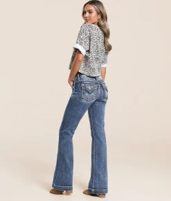 Miss Me Mid-Rise Trouser Stretch Jean K1373 Clearance