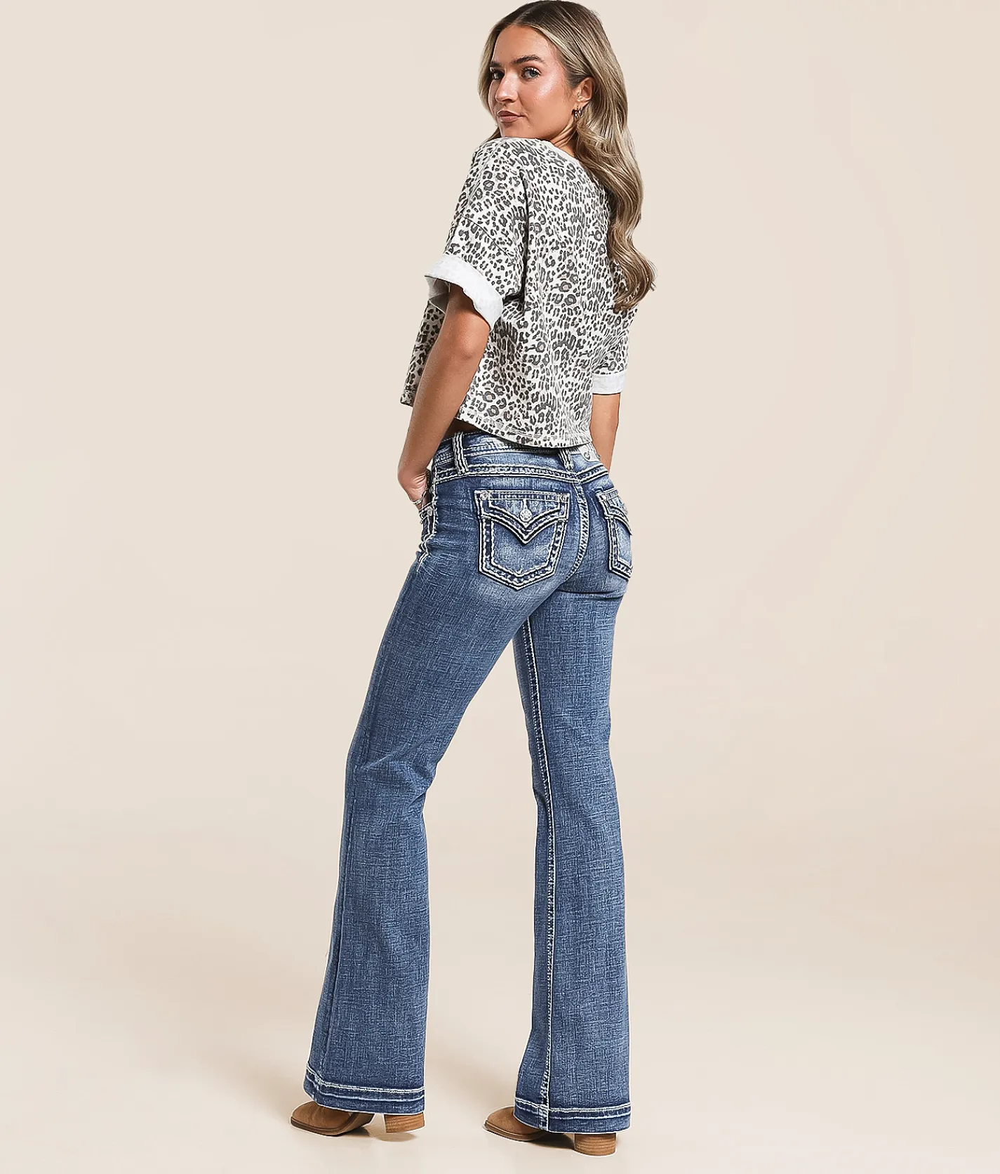 Miss Me Mid-Rise Trouser Stretch Jean K1373 Clearance