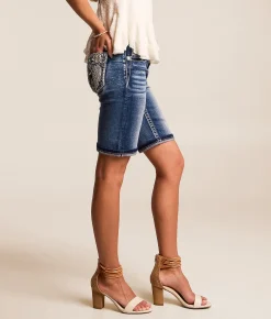Shorts|Bottoms | Miss Me Mid-Rise Universal Bermuda Stretch Short M1114