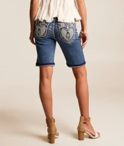Shorts|Bottoms | Miss Me Mid-Rise Universal Bermuda Stretch Short M1114