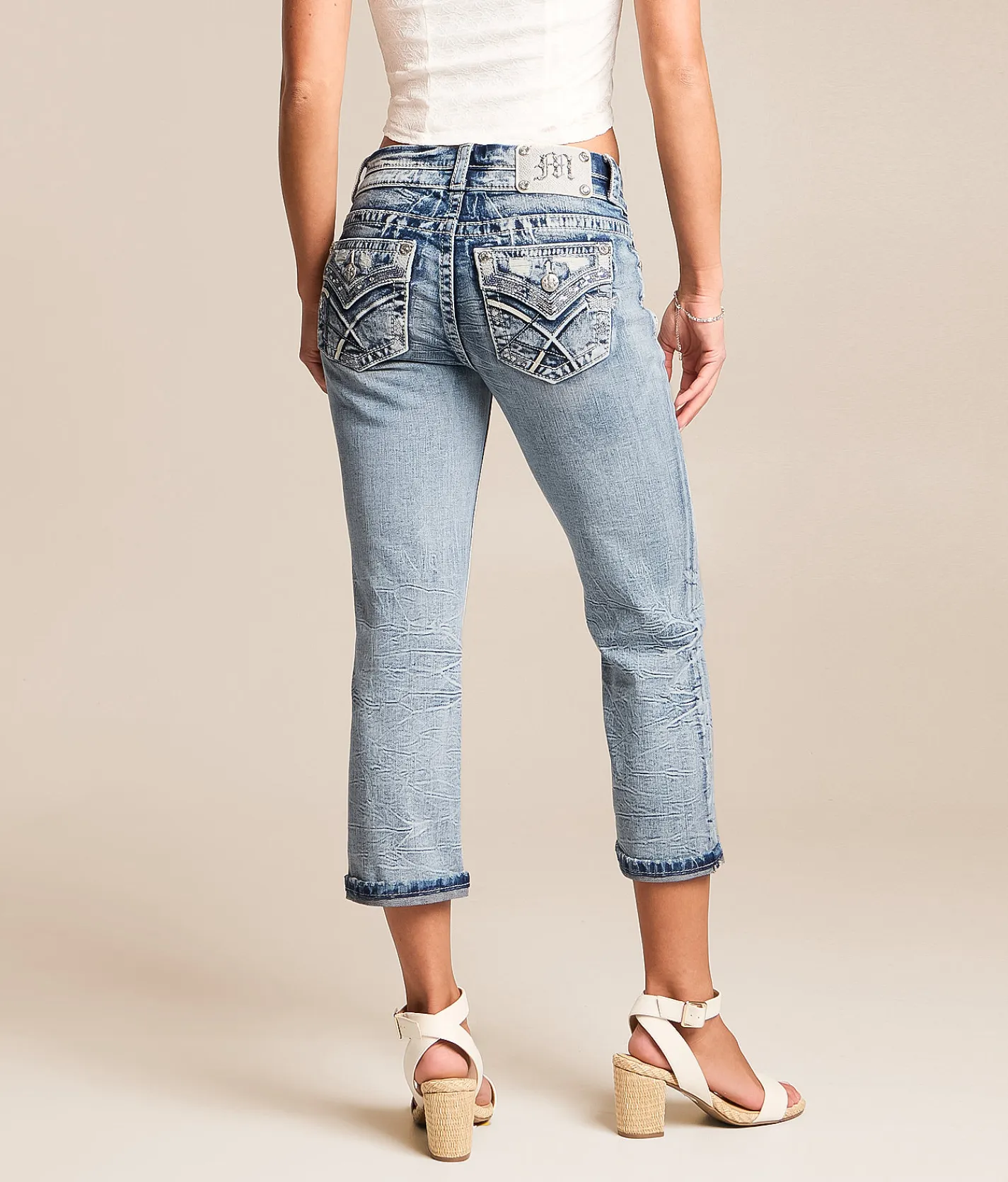 Jeans|Bottoms | Miss Me Mid-Rise Universal Capri Stretch Jean M1015