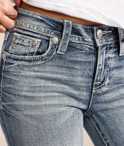 Bottoms | Miss Me Mid-Rise Universal Stretch Cuffed Capri Jean M1015