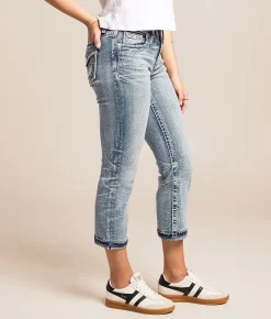 Miss Me Mid-Rise Universal Stretch Cuffed Capri Jean M1015 Discount