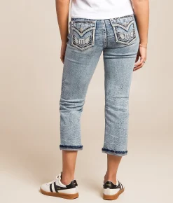 Miss Me Mid-Rise Universal Stretch Cuffed Capri Jean M1015 Discount