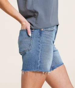 Bottoms|Shorts | Levi's® 501 Mid-Thigh Stretch Short Ticked and Untied