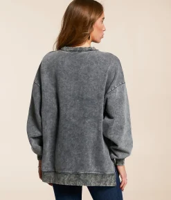 Tops | Modish Rebel Midwest Oversized Pullover Dusty Olive