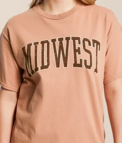 Modish Rebel Midwest T-Shirt Camel Clearance