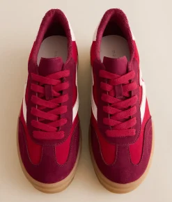 Madden Girl Mightty Platform Sneaker Taupe Wine Hot