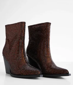 Beast Fashion Mikayla Glitz Ankle Boot Brown Online