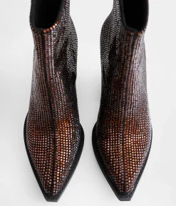 Beast Fashion Mikayla Glitz Ankle Boot Brown Online