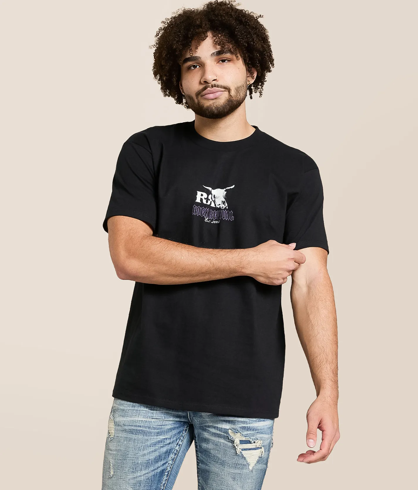 Tops|Graphic T-Shirts | Rock Revival Mike T-Shirt Vintage Black