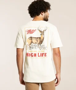 American Needle Miller High Life Deer T-Shirt Cream Online