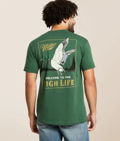 American Needle Miller High Life Duck T-Shirt Smoke Pine Outlet