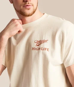 tee luv Miller High Life Huntin Dog T-Shirt Vintage White