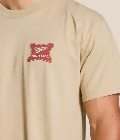 tee luv Miller High Life T-Shirt Sand Sale