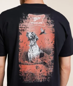 Graphic T-Shirts | tee luv Miller High Life T-Shirt Black