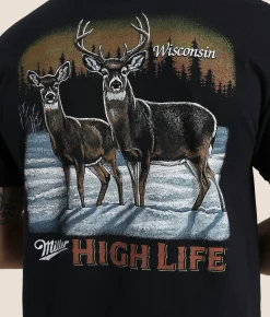 Junkfood Miller High Life Wisconsin T-Shirt Black Best