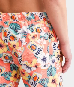 Bottoms|Swimwear | Valor Miller Light® Stretch Swim Trunks Coral
