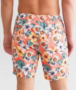 Bottoms|Swimwear | Valor Miller Light® Stretch Swim Trunks Coral