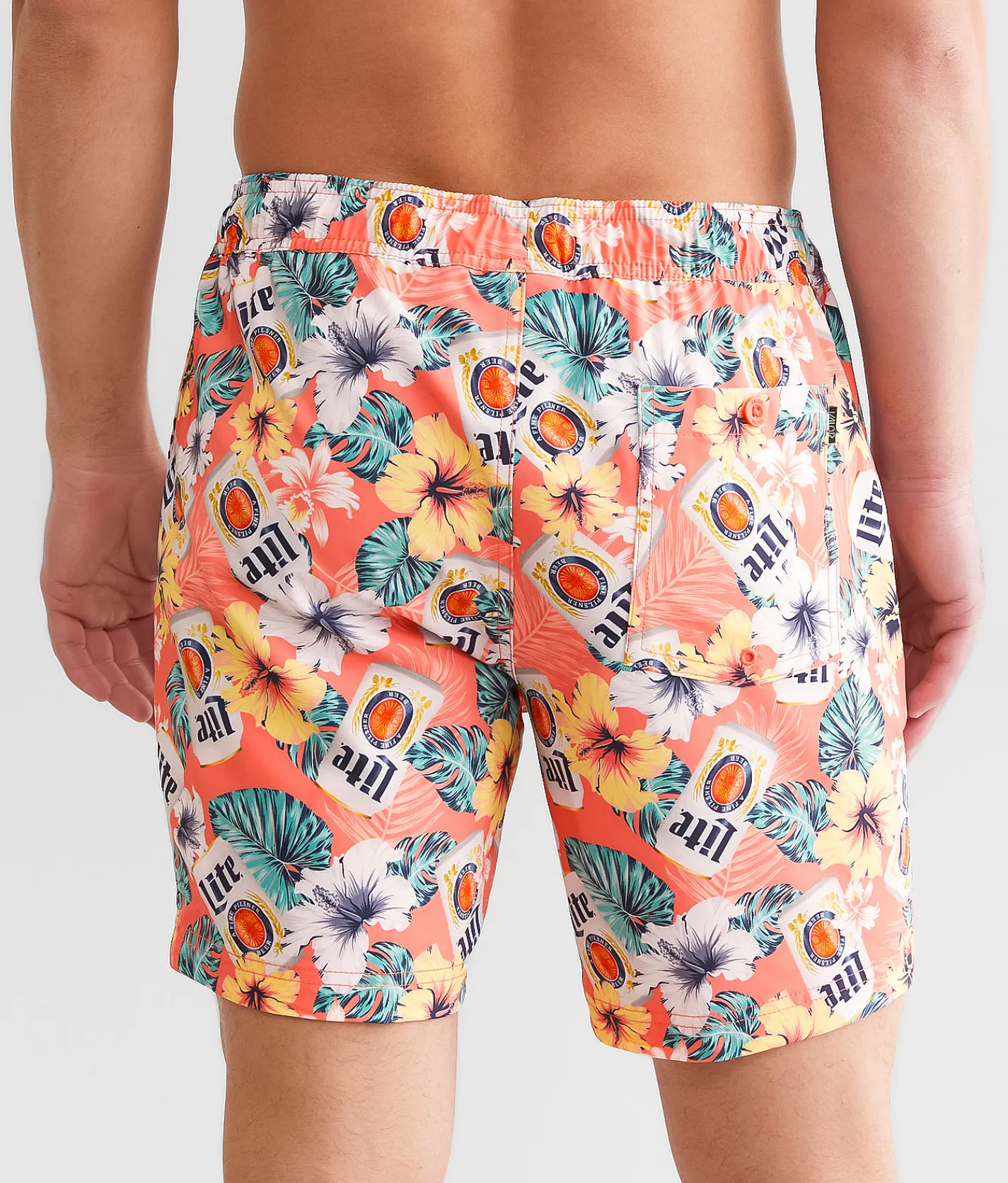 Bottoms|Swimwear | Valor Miller Light® Stretch Swim Trunks Coral