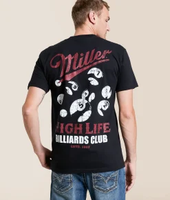 Tops|Graphic T-Shirts | Screen Stars Miller Lite Billiards Club T-Shirt Black