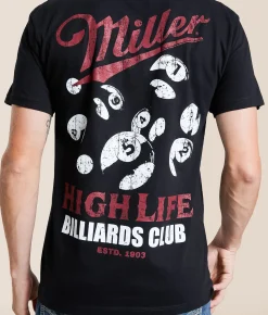 Tops|Graphic T-Shirts | Screen Stars Miller Lite Billiards Club T-Shirt Black