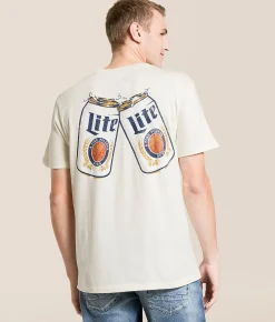 The Forecast Agency Miller Lite Cheers T-Shirt Cream Sale