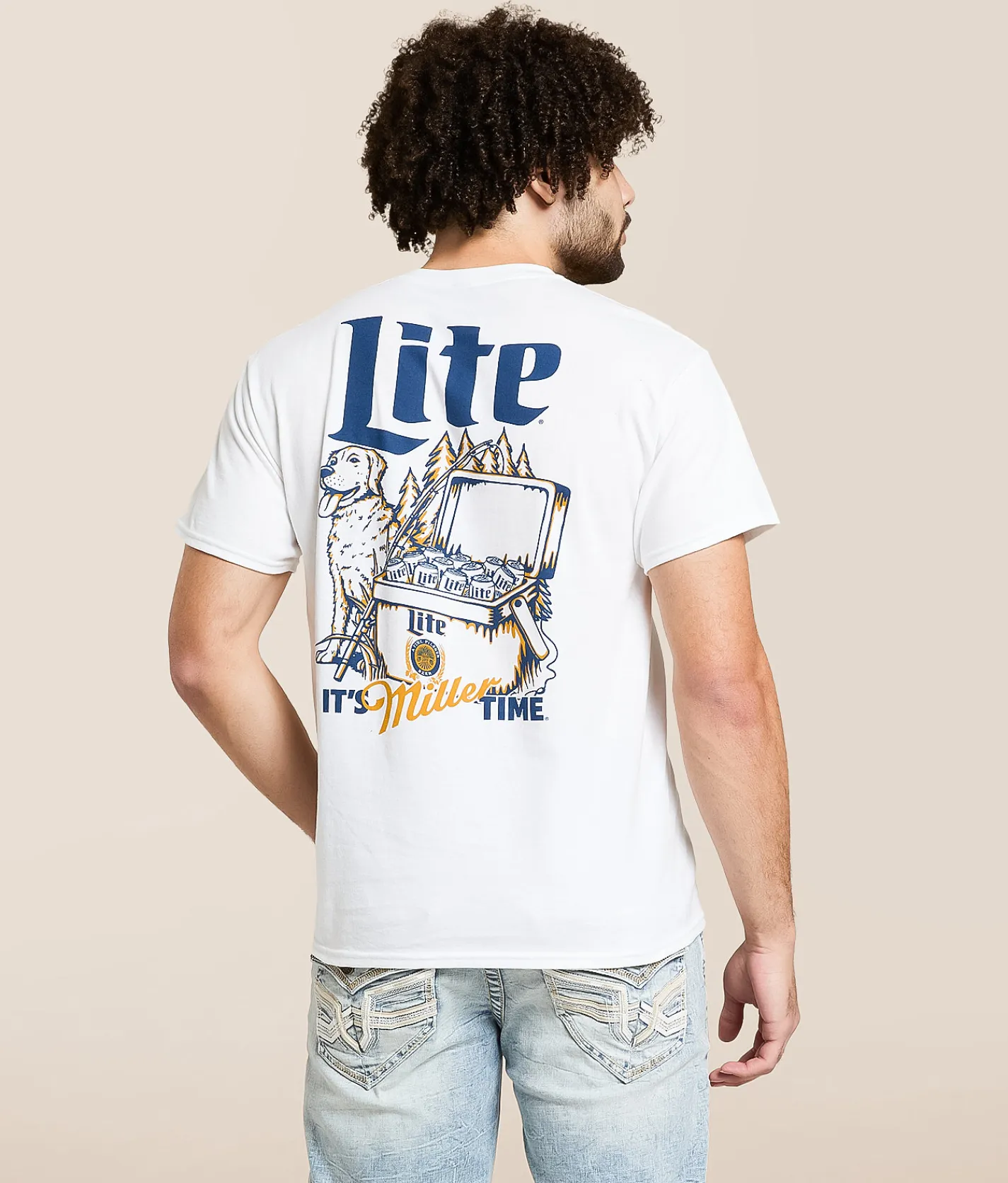 Changes Miller Lite Dog T-Shirt White Best