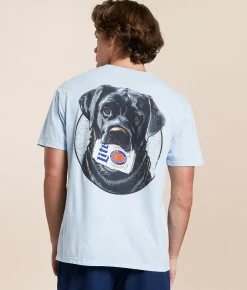 Tops|Graphic T-Shirts | Changes Miller Lite Dog T-Shirt Light Blue