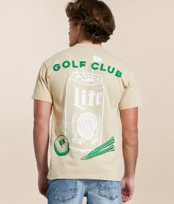 Graphic T-Shirts | Screen Stars Miller Lite Golf Club T-Shirt Sand