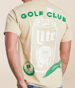 Graphic T-Shirts | Screen Stars Miller Lite Golf Club T-Shirt Sand
