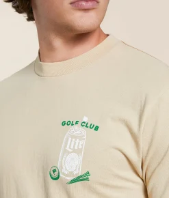 Graphic T-Shirts | Screen Stars Miller Lite Golf Club T-Shirt Sand