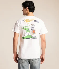 Brew City Miller Lite Golf Stand T-Shirt White
