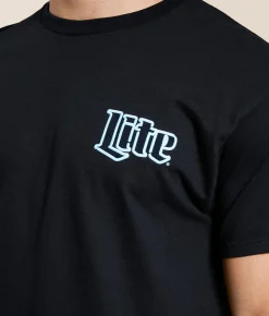 Tops|Graphic T-Shirts | Brew City Miller Lite Golf T-Shirt Black