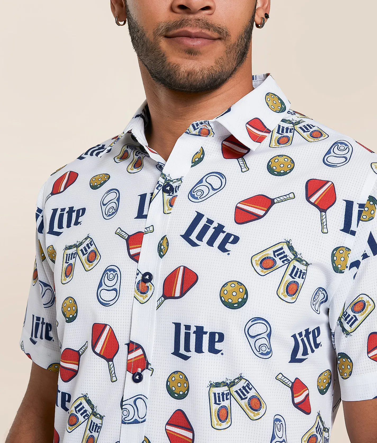 Valor Miller Lite® Pickleball Stretch Shirt White Sale