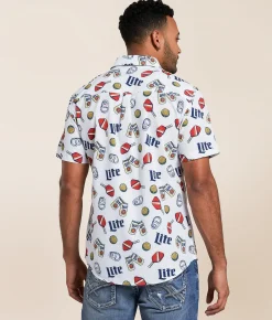 Valor Miller Lite® Pickleball Stretch Shirt White Sale