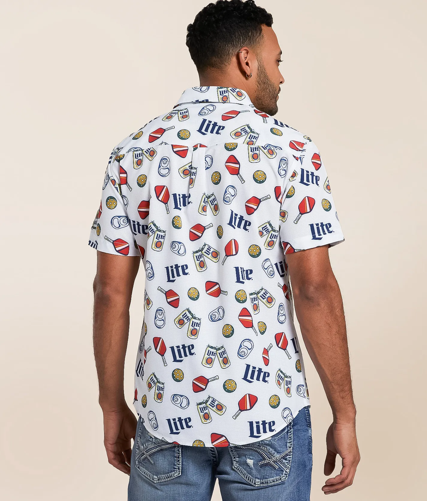 Valor Miller Lite® Pickleball Stretch Shirt White Sale