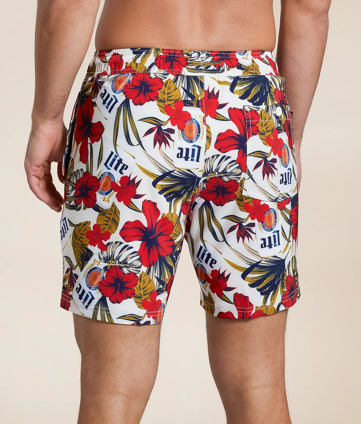 Bottoms|Swimwear | Valor Miller Lite Stretch Swim Trunks Cream