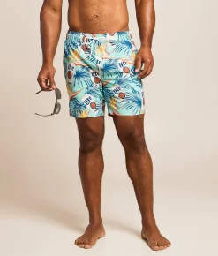 Valor Miller Lite Tropical Stretch Swim Trunks Aruba Blue