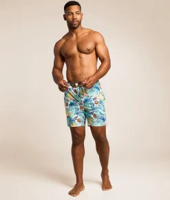 Valor Miller Lite Tropical Stretch Swim Trunks Aruba Blue