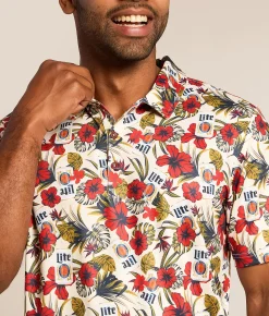 Tops | Valor Miller Lite Vacation Polo Cream