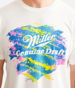Graphic T-Shirts | Screen Stars Miller Paint Splatter T-Shirt Vintage White