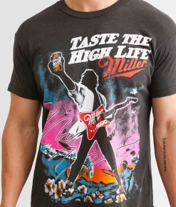 Graphic T-Shirts | Screen Stars Miller Taste High Life T-Shirt Pirate Black