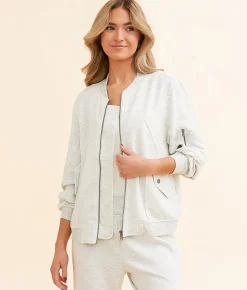 Coats & Jackets|Activewear | Buckle Black Miloh Jacket Ivory Heather Grey