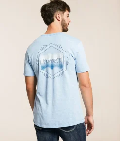 Hurley Mirror T-Shirt White Blue Heroic Discount