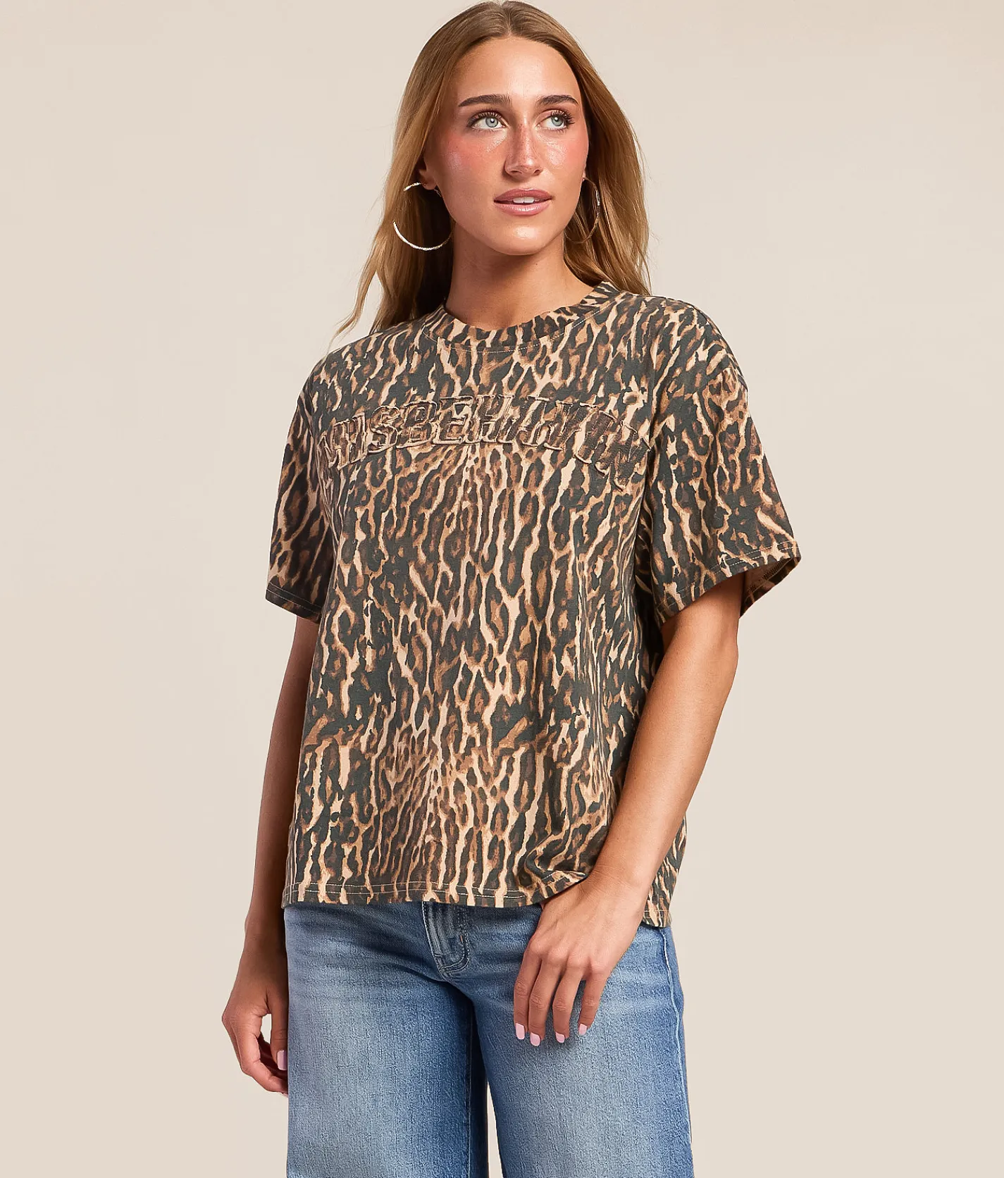 Tops | Modish Rebel Misbehavin' T-Shirt Cheetah
