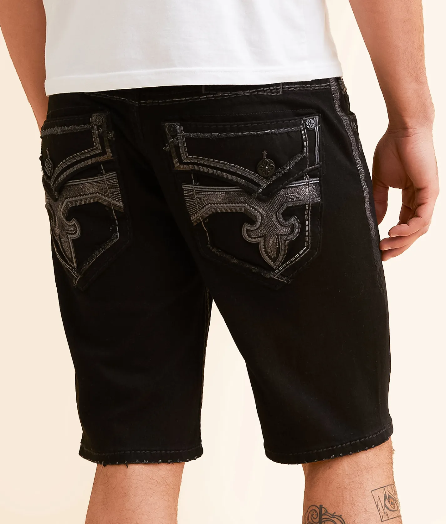 Bottoms|Shorts | Rock Revival Mitchell 12" Stretch Short Mitchell H202