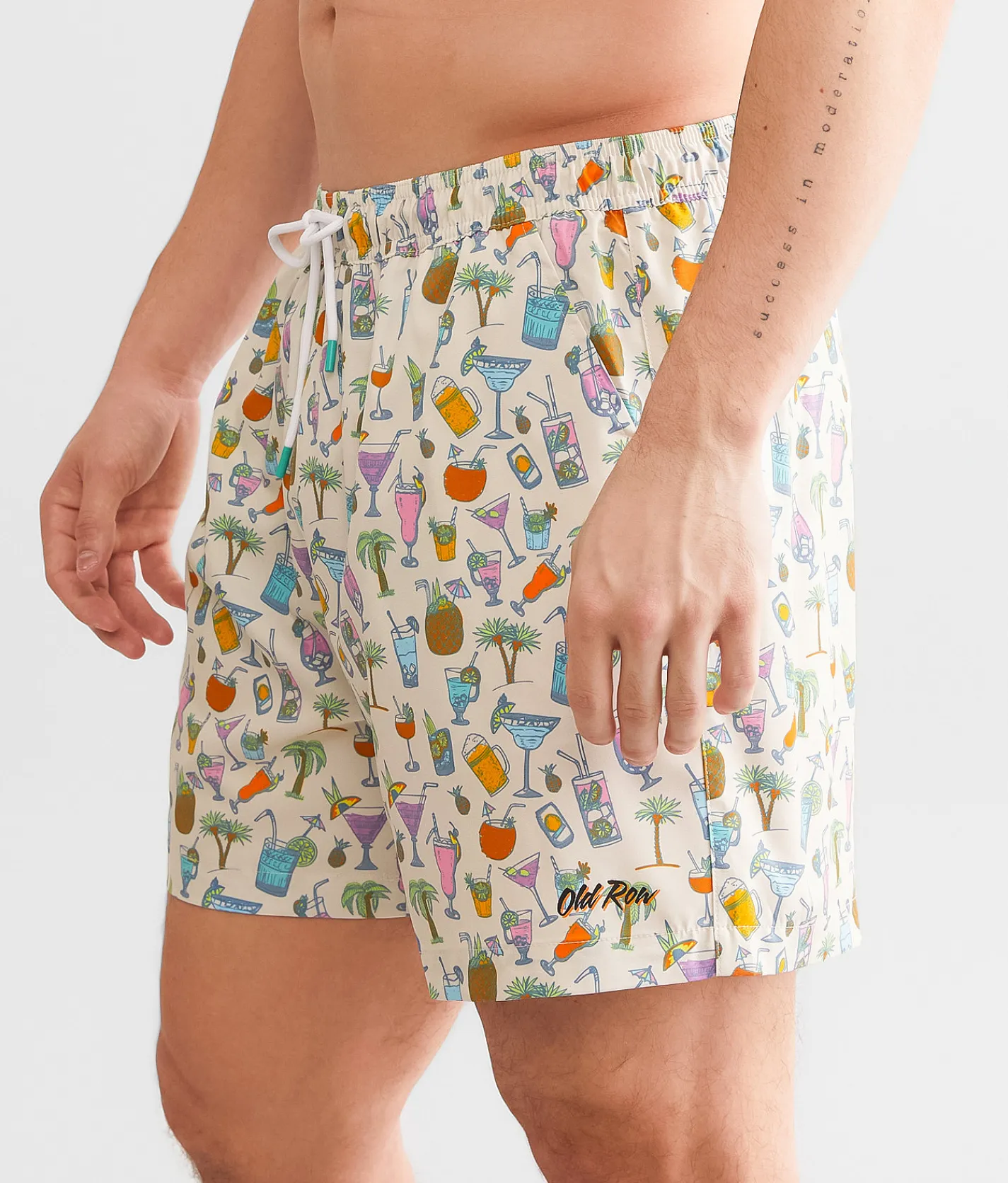 Old Row Mixed Drinks Stretch Swim Trunks Sand Online