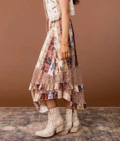 Gimmicks Mixed Print Maxi Skirt Multi Outlet