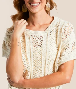 Tops | Daytrip Mixed Stitch Sweater Cream